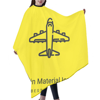 Personality  Aeroplane Minimal Bright Yellow Material Icon Hair Cutting Cape