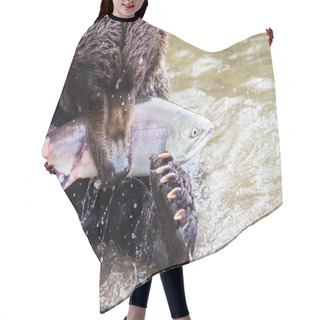 Personality  Brown Bear With Salmon Hair Cutting Cape
