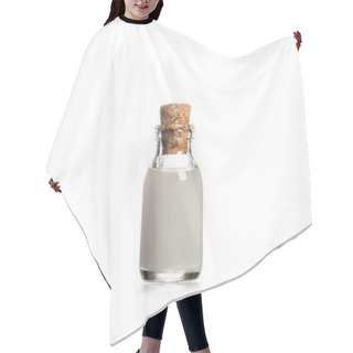 Personality  Studio Shot Of Glass Bottle With Wooden Cork Isolated On White Hair Cutting Cape