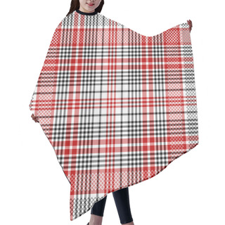 Personality  Seamless Checkered Pattern Hair Cutting Cape