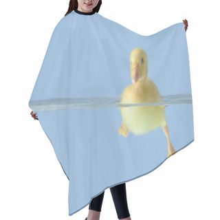 Personality  Cute Duck On The Water Over Blue Background Hair Cutting Cape
