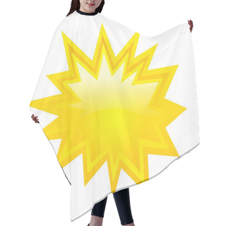 Personality  Yellow Bursting Icon Hair Cutting Cape
