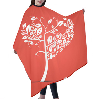 Personality  Abstract Vector Heart Shaped Tree Hair Cutting Cape