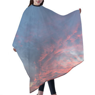 Personality  Colorful Sunset Sky And Clouds Hair Cutting Cape