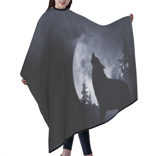 Personality  Howling Wolf Background Hair Cutting Cape