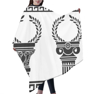 Personality  Greek Columns With Wreaths Hair Cutting Cape