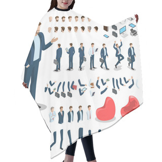 Personality  Creation Animated Characters 3d Isometry Template Hair Cutting Cape