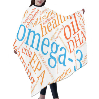 Personality  Omega-3 Word Cloud Hair Cutting Cape