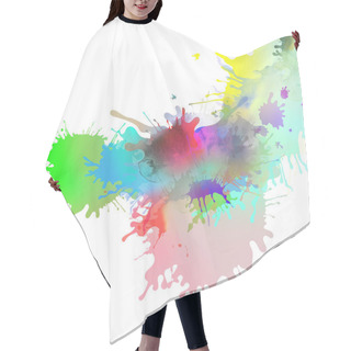 Personality  Colorful Paint And Splatter Background With Paint Runs Hair Cutting Cape