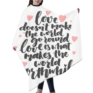 Personality  Inspirational Brush Calligraphy Hair Cutting Cape