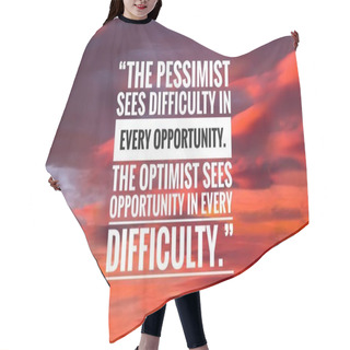 Personality  Inspirational Quote With Sky Background. Motivational Success Quote.  Hair Cutting Cape