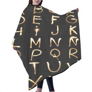 Personality  Light Yellow Letters On A Black Background Hair Cutting Cape