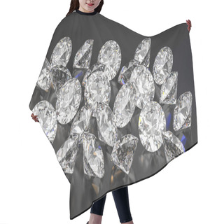 Personality  Diamonds On The Black Background. Hair Cutting Cape