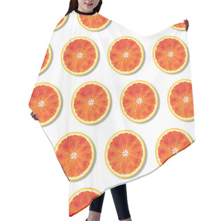 Personality  Flat Lay Red Orange Fruit Slices Pattern On White Background Hair Cutting Cape