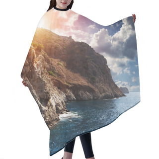 Personality  Sunset With Beautiful Light On Rock Faces Hair Cutting Cape