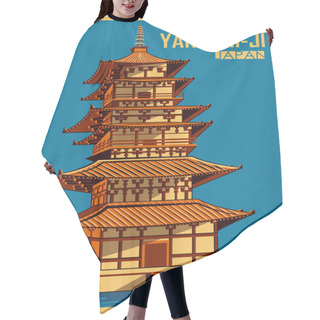 Personality  Vintage Poster Of Yakushi Ji In Nara Famous Monument In Japan Hair Cutting Cape