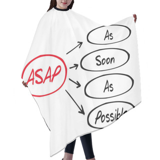 Personality  ASAP - As Soon As Possible Acronym Hair Cutting Cape