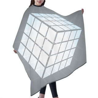 Personality  3D Three Sided Cube Puzzle Box Hair Cutting Cape