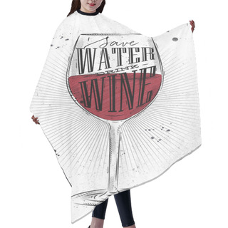 Personality  Poster Drink Wine Hair Cutting Cape