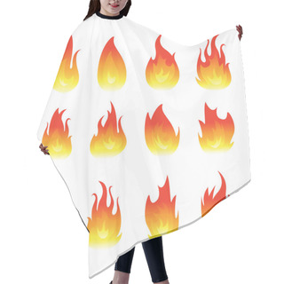 Personality  Vector Graphic Flames Illustration Isolated On White Hair Cutting Cape