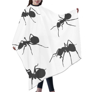 Personality  Five Ant Silhouettes Hair Cutting Cape
