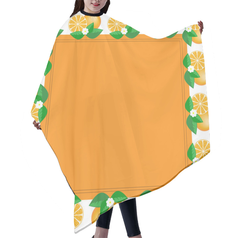 Personality  Frame of oranges hair cutting cape