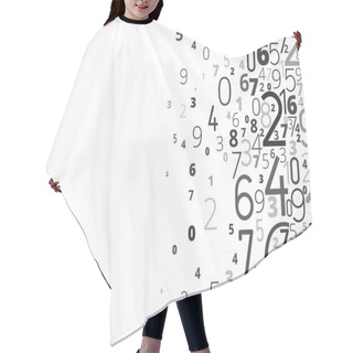 Personality  Vector Background From Numbers Hair Cutting Cape