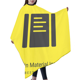 Personality  Black Text Page To Swipe Horizontally Minimal Bright Yellow Material Icon Hair Cutting Cape