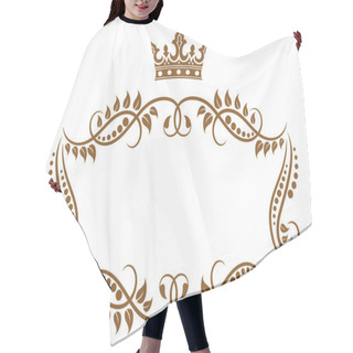 Personality  Elegant Royal Medieval Frame With Crown Hair Cutting Cape