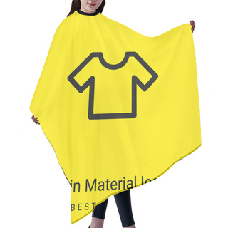 Personality  Basic T Shirt Minimal Bright Yellow Material Icon Hair Cutting Cape