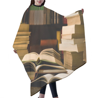 Personality  Books In Library Room Hair Cutting Cape