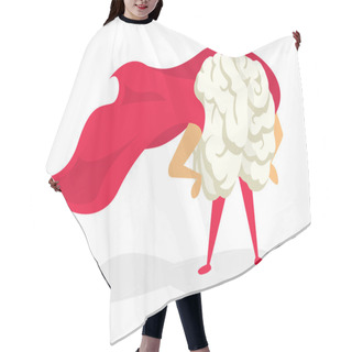 Personality  Brain Super Hero With Cape Proudly Standing  Hair Cutting Cape