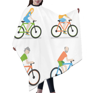 Personality  Cyclists Riding Bike Set Hair Cutting Cape