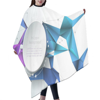 Personality  Vector Design Network Communication Technology On White Gray Background. Futuristic Technology Concept Hair Cutting Cape