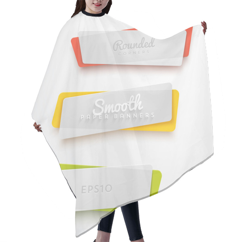 Personality  set of translucent plastic banners hair cutting cape