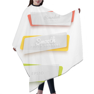 Personality  Set Of Translucent Plastic Banners Hair Cutting Cape