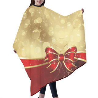 Personality  Christmas Card With Bow Hair Cutting Cape