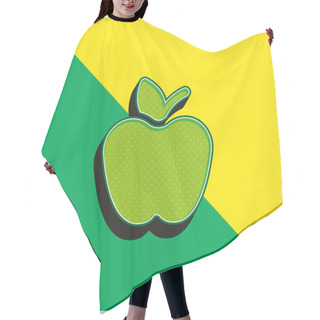 Personality  Apple Green And Yellow Modern 3d Vector Icon Logo Hair Cutting Cape