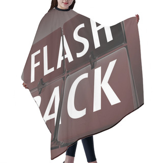 Personality  Flashback Words Retro Tile Clock Flipping Turn Back Time Hair Cutting Cape