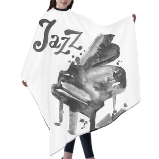 Personality  Music Festival, Poster Background Template. Watercolor Piano With  Lettering. Hair Cutting Cape