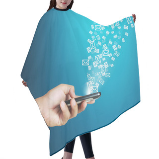 Personality  Touch Screen Mobile Phone Hair Cutting Cape