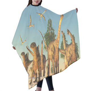 Personality  Dinosaur Drought Migration Hair Cutting Cape