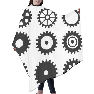 Personality  Set Of Gear Wheels Hair Cutting Cape