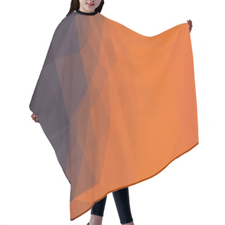 Personality  Abstract Grey And Orange Polygonal Background Hair Cutting Cape