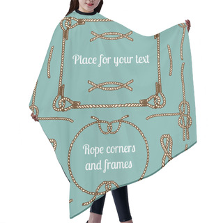 Personality  Vintage Ropes Corners And Frames Hair Cutting Cape
