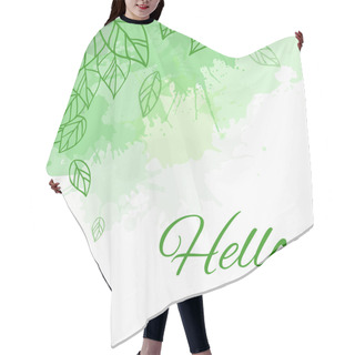 Personality  Leaves And Green Blobs For Postcard Hair Cutting Cape