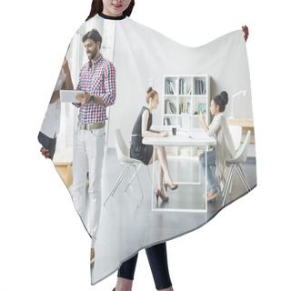 Personality  Young People In The Office Hair Cutting Cape
