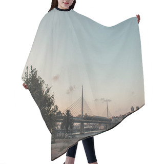 Personality  View Of Golden Horn Metro Bridge And Sea During Sunset In Istanbul, Turkey  Hair Cutting Cape