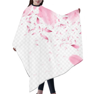 Personality  Pink Sakura Falling Petals Background. Vector Illustration Hair Cutting Cape