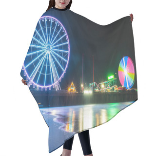 Personality  Steel Pier With Reflection At Night,Atlantic City,new Jersey,usa. Hair Cutting Cape